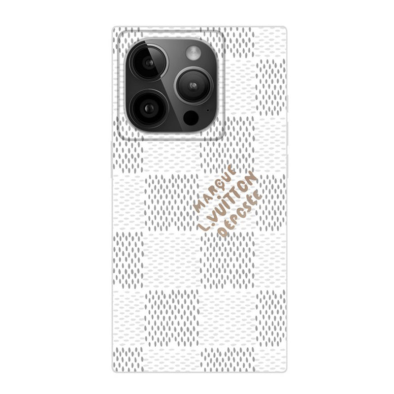 حافظة iPhone مربعة الشكل باللون الأسود الفاخر