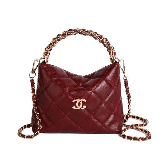 Quiltet Chain Cloud-taske - Justerbar strop med tekstureret crossbody