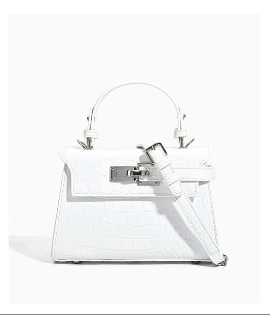 Crocodile-Print Light Luxury Kelly Bag