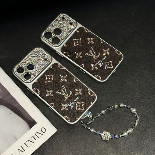 Luxury Rhinestone Monogram Case