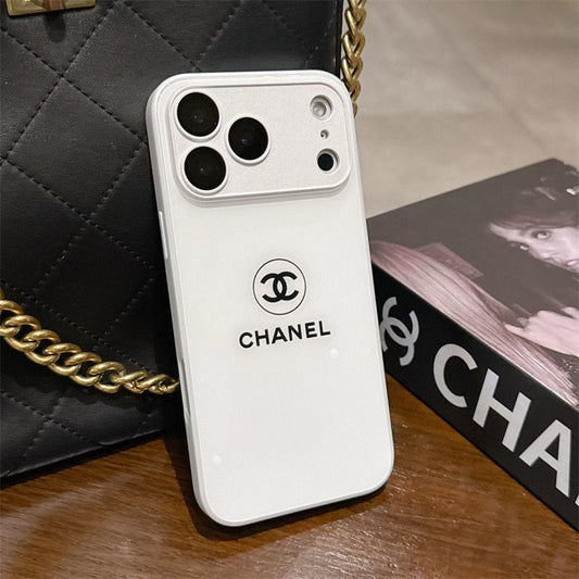 Classic Minimalist Luxe iPhone Case – White Gloss Edition