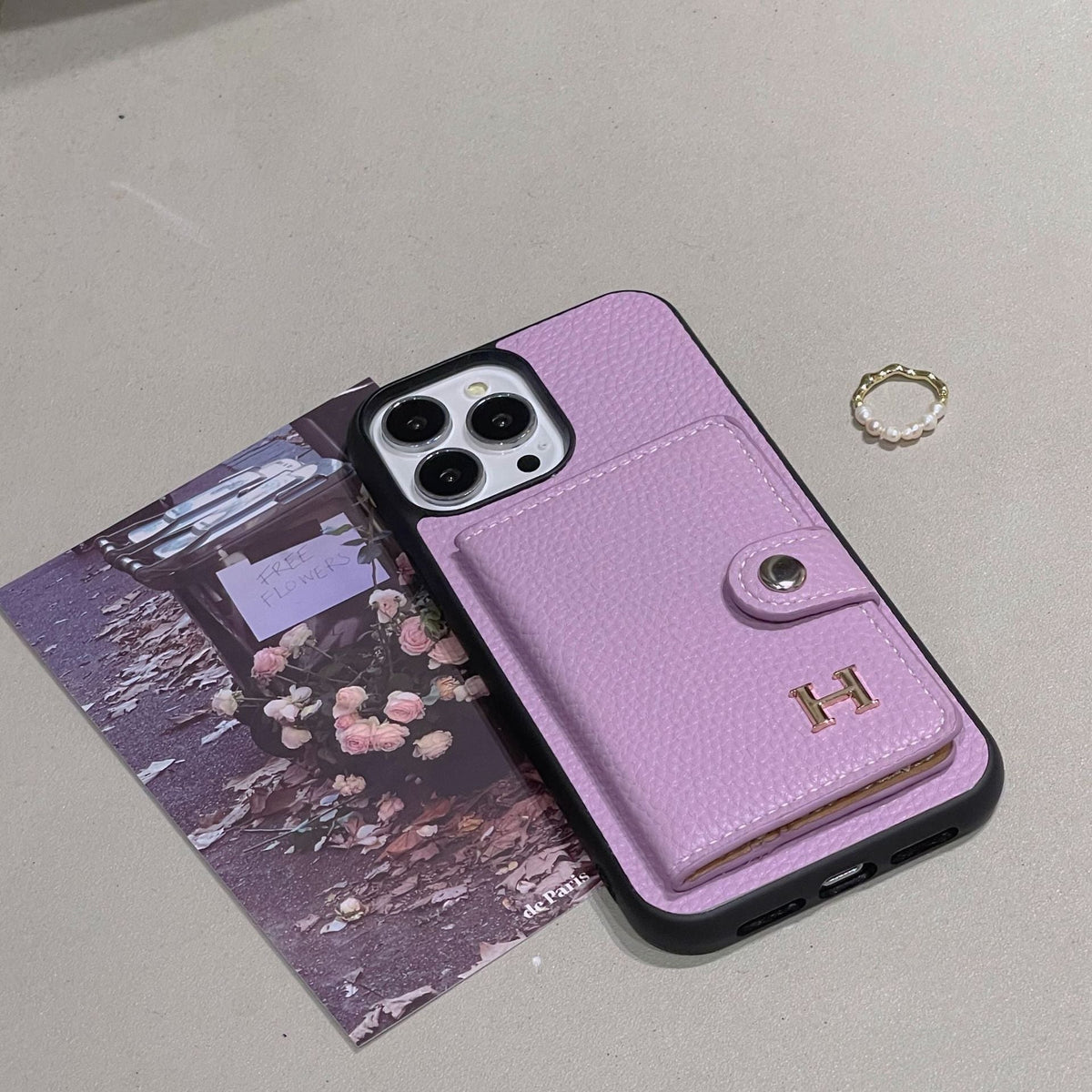 H Læderkortholder iPhone-etui