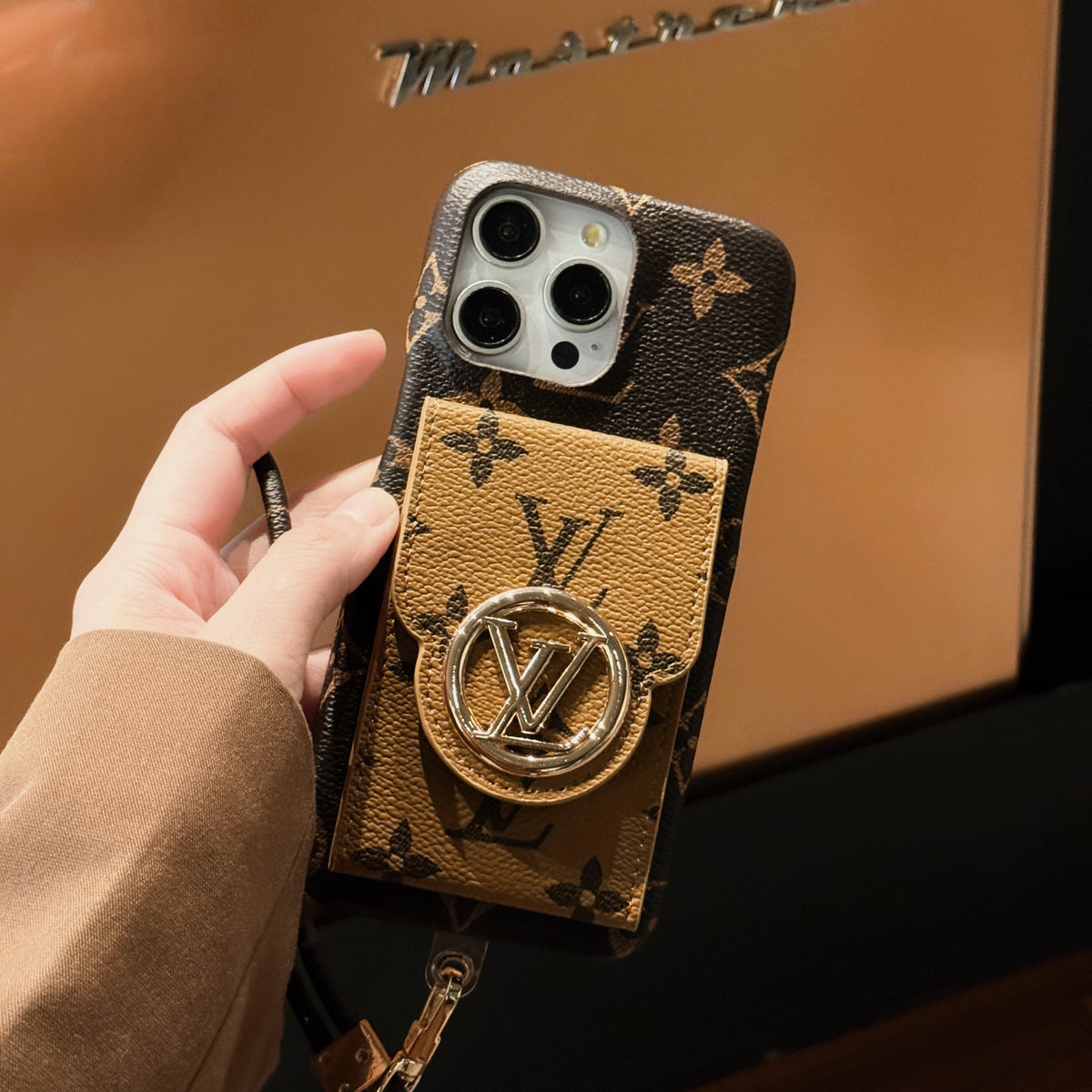 Luksus kortholder kæde iPhone etui