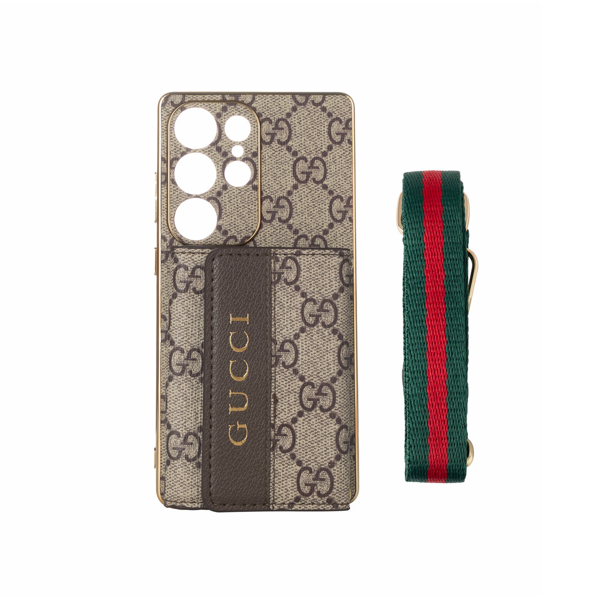 Custodia Samsung in pelle premium con porta carte & Cinturino da polso