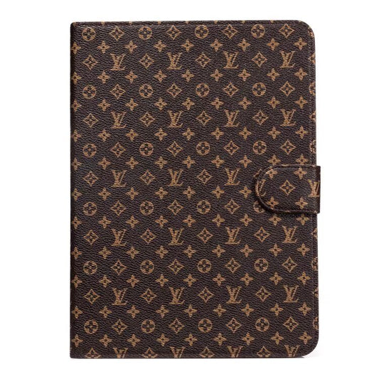 Luxury iPad Case Canvas Monogram Leather Fresh Summer Theme Pattern