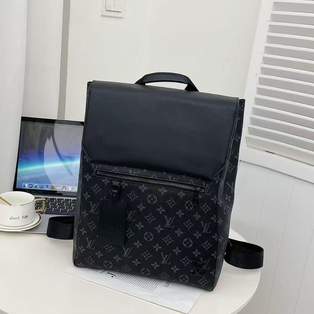 Luxury Monogram Flap Backpack, Commuter Laptop Bag