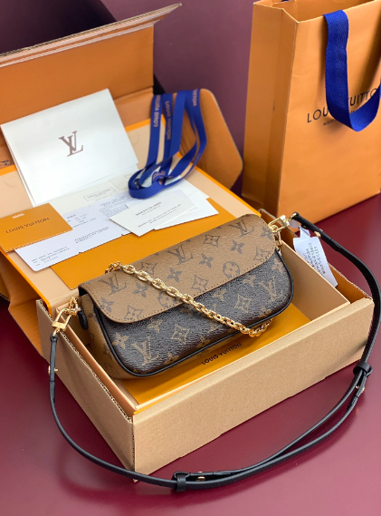 Bolso de hombro clásico de lujo con monograma