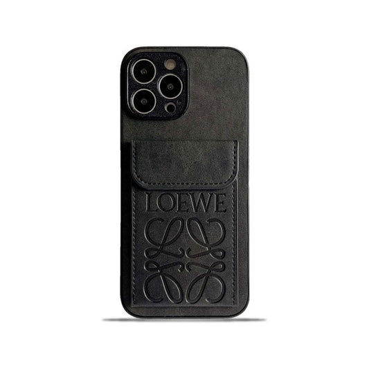 Custodia di lusso per iPhone con porta carte Nero-LZP241448