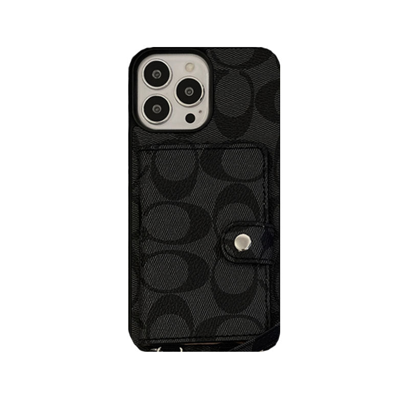 Klassisk iPhone-etui med pung og rem Hvid -SZK240402