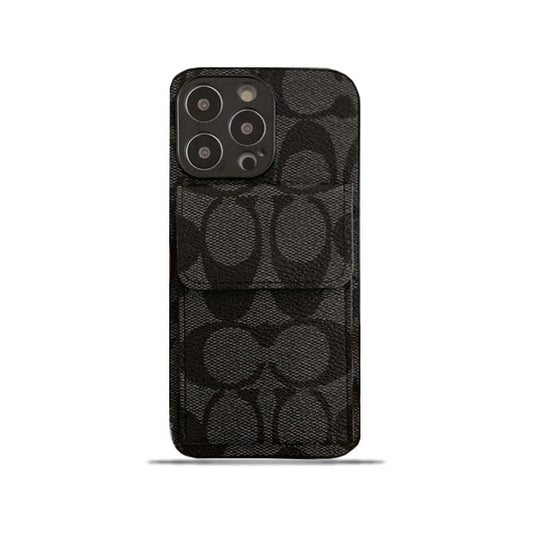 Custodia classica per iPhone con portafoglio Nero-HP240513
