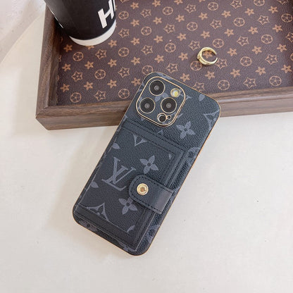 حقيبة بطاقات ملونة كلاسيكية فاخرة لهاتف iPhone