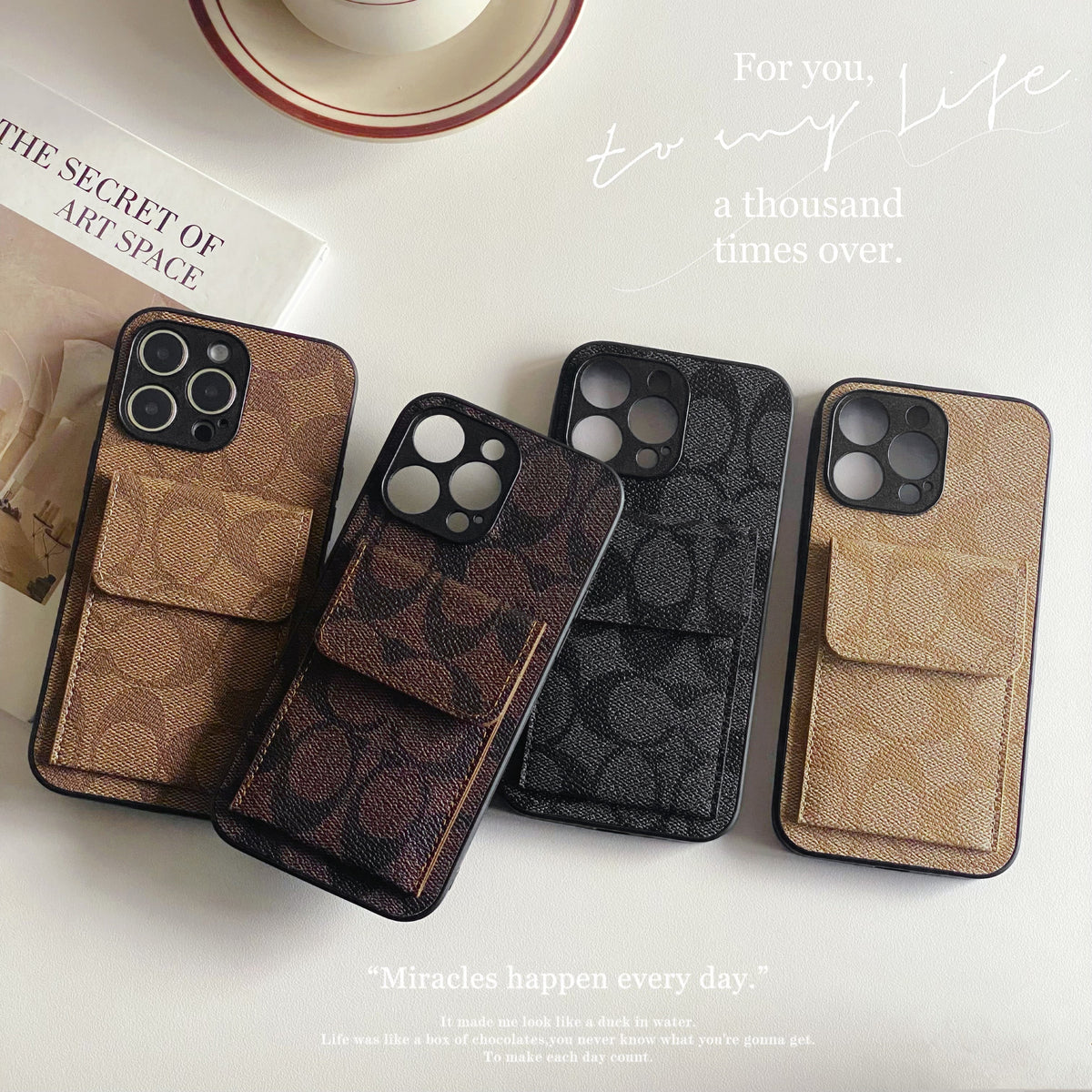 Klassisk iPhone-etui med pung Sort-HP240513