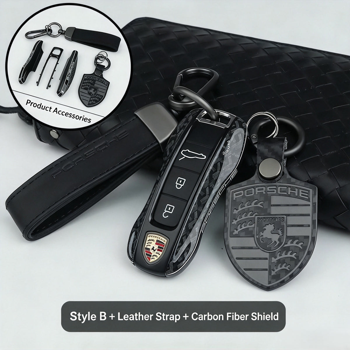 Car Key Fob Cover Set for Porsche P2