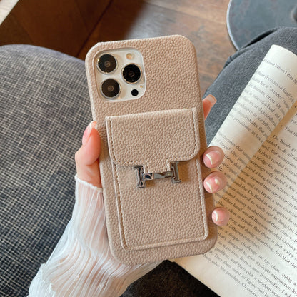 H Card Holder Læder iPhone etui
