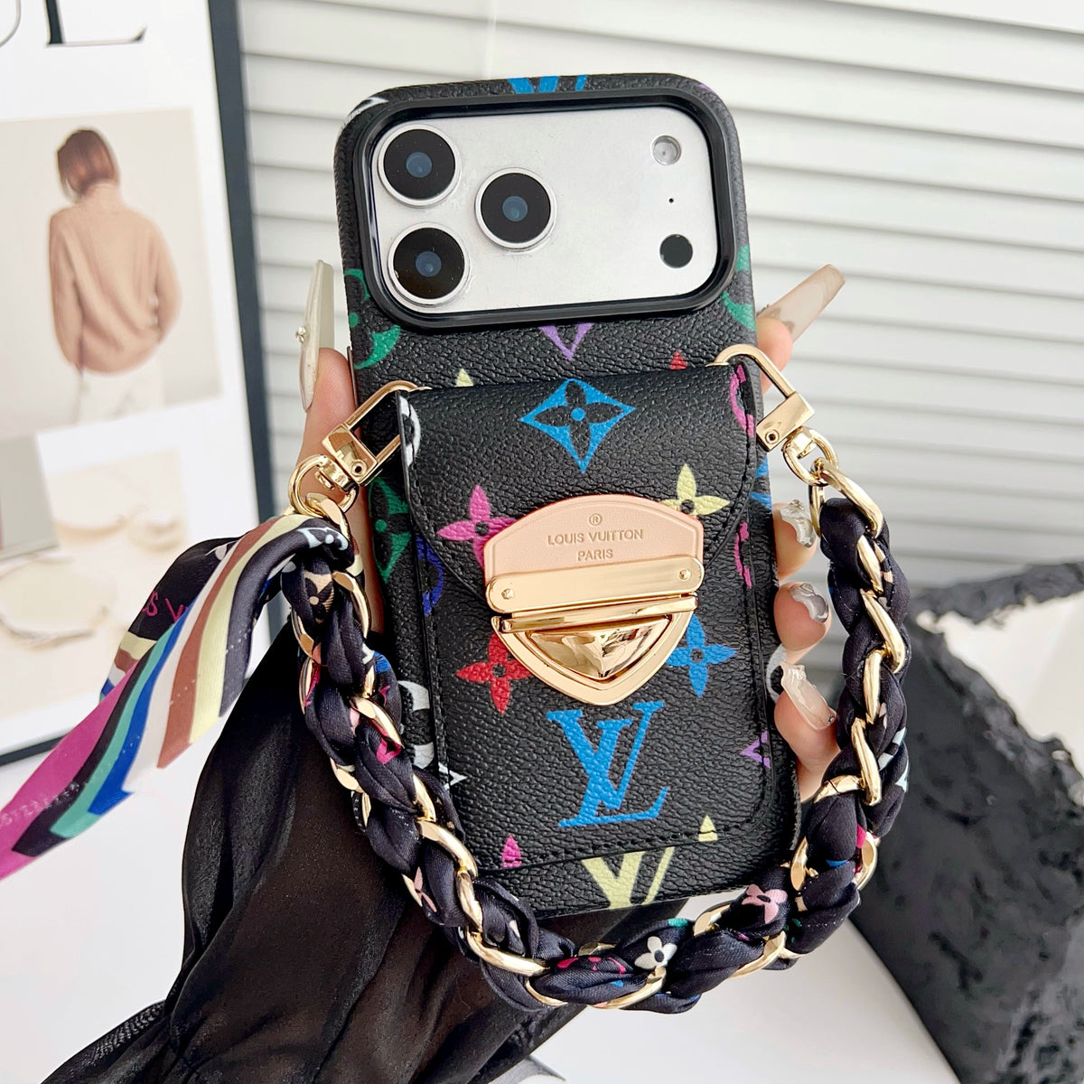 حافظة iPhone فاخرة كروس مع جيب للبطاقة  &  حزام قابل للفصل