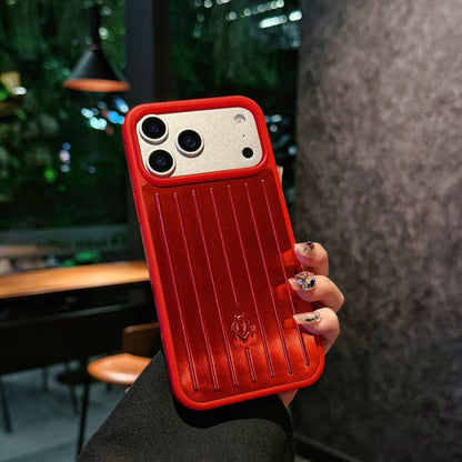 Custodia per iPhone con armatura metallica a coste: protezione elegante ispirata al viaggio