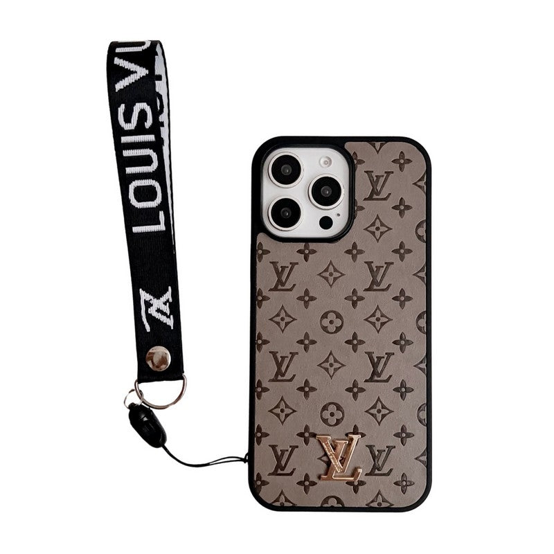Luksus brunt håndkæde iPhone etui