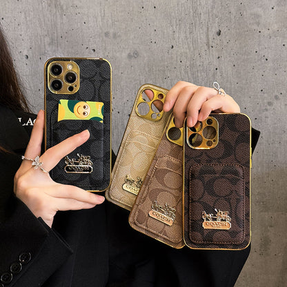 Klassisk korttaske i læder til iPhone