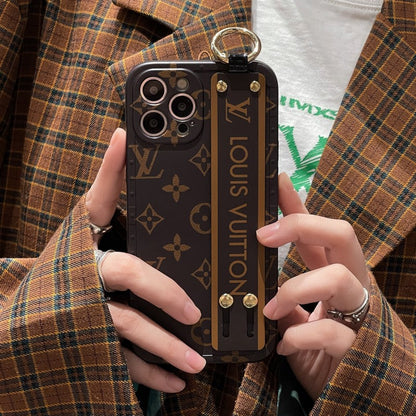 Luksus brunt armbånd til iPhone etui