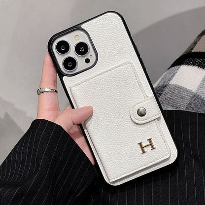 H Læderkortholder iPhone-etui