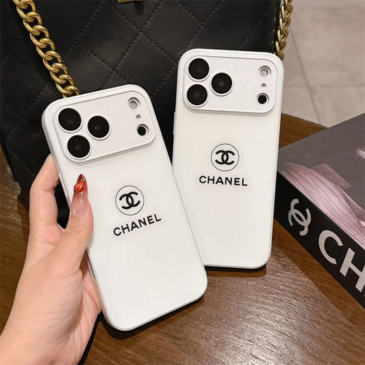Custodia per iPhone classica e minimalista di lusso - Edizione bianca lucida