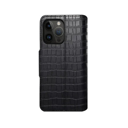 Alligator Print iPhone-etui med pung og rem