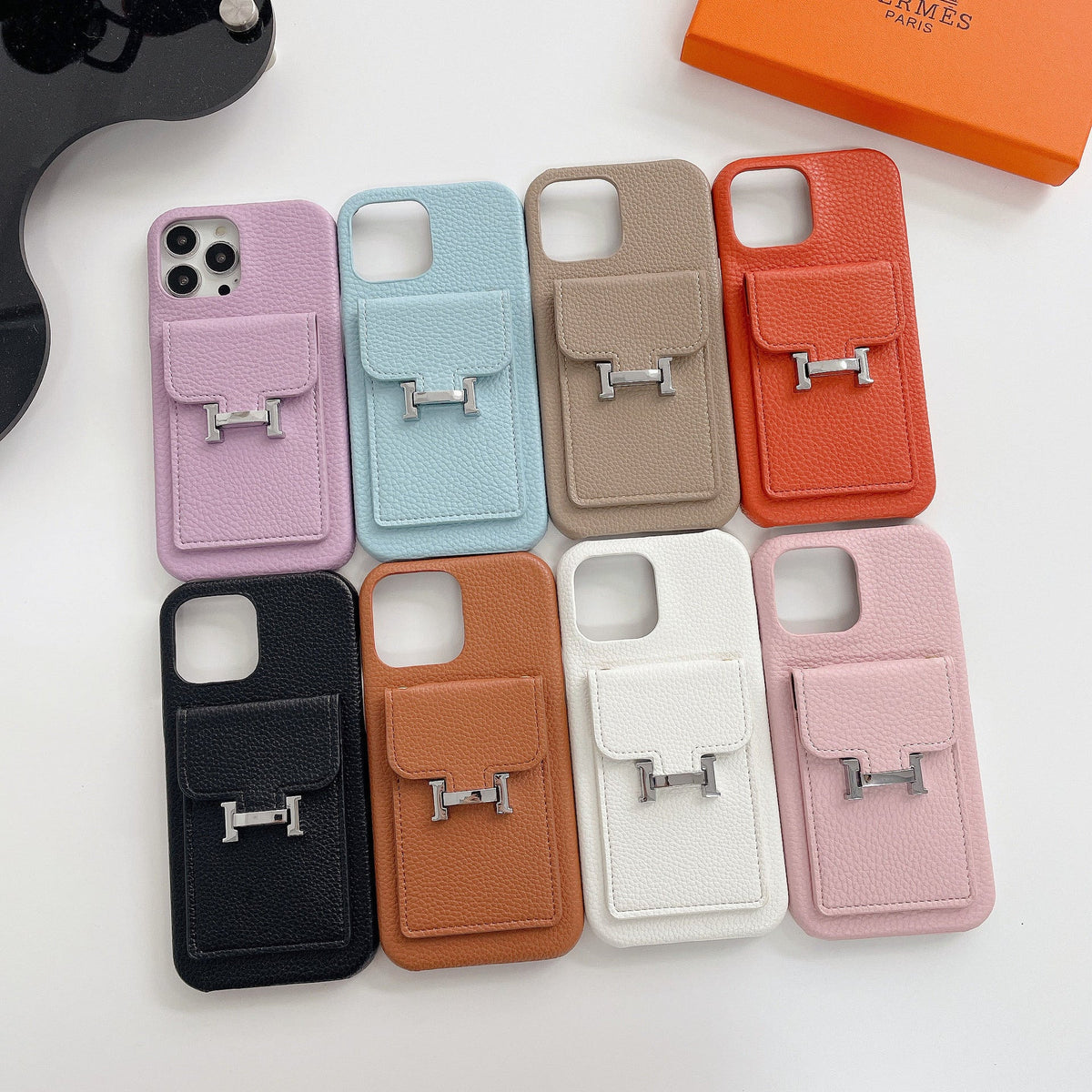 H Card Holder Læder iPhone etui