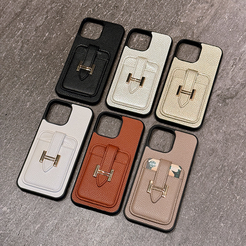 H Card Holder Læder iPhone etui