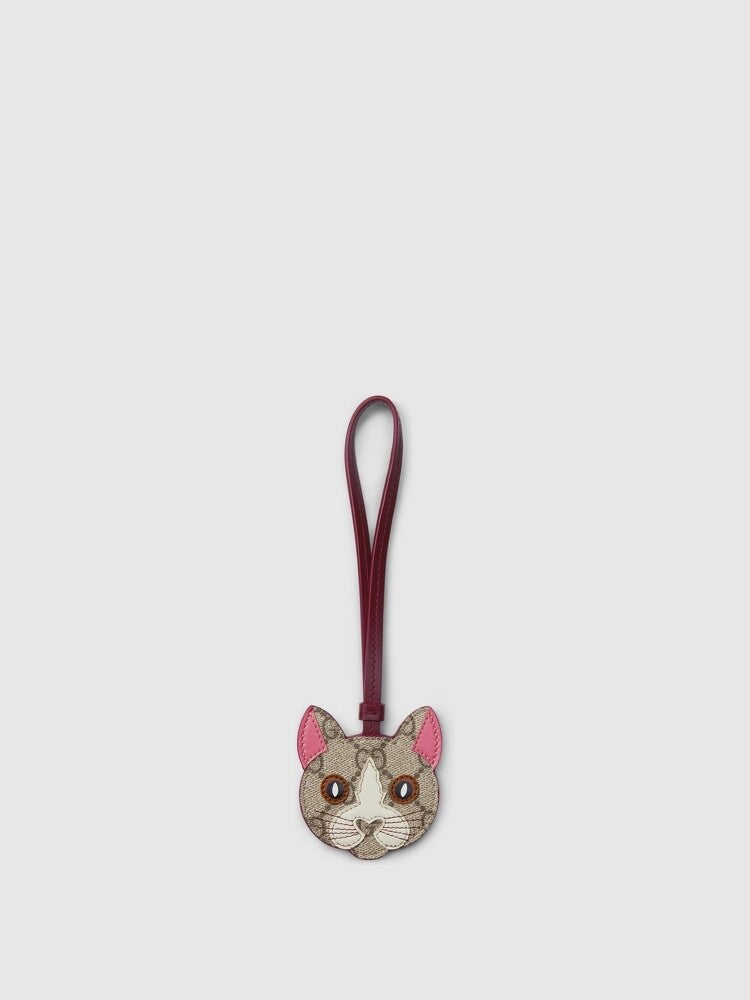 Monogram Cat & Dog Keychain Charm
