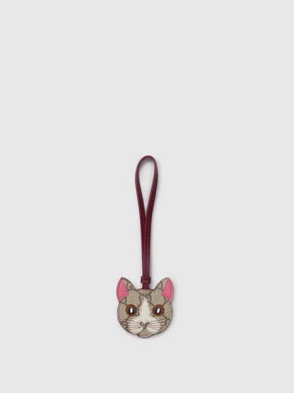 Monogram Cat & Dog Keychain Charm