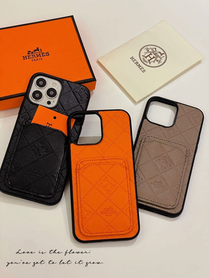 H Læderkortholder iPhone-etui
