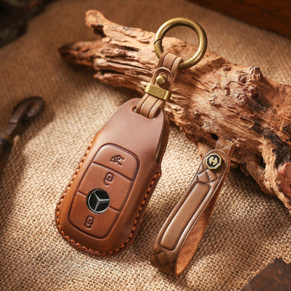 Top Grain Leather Mercedes Key Case