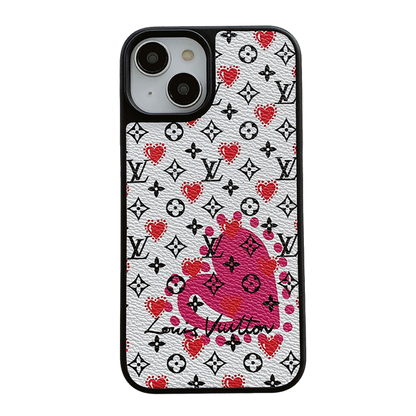 Luksus Ballon & Hjerte Læder iPhone-etui