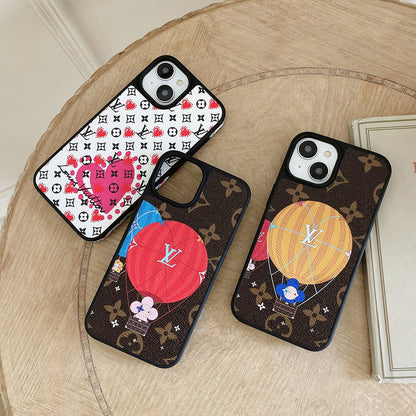 Luksus Ballon & Hjerte Læder iPhone-etui