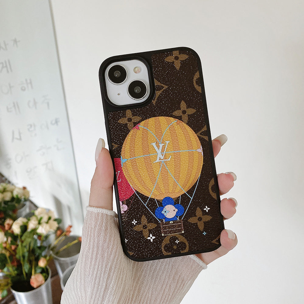 Luksus Ballon & Hjerte Læder iPhone-etui