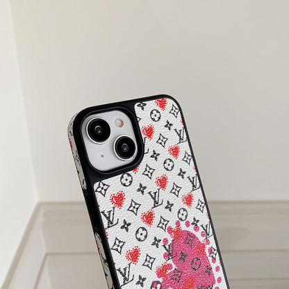 Luksus Ballon & Hjerte Læder iPhone-etui