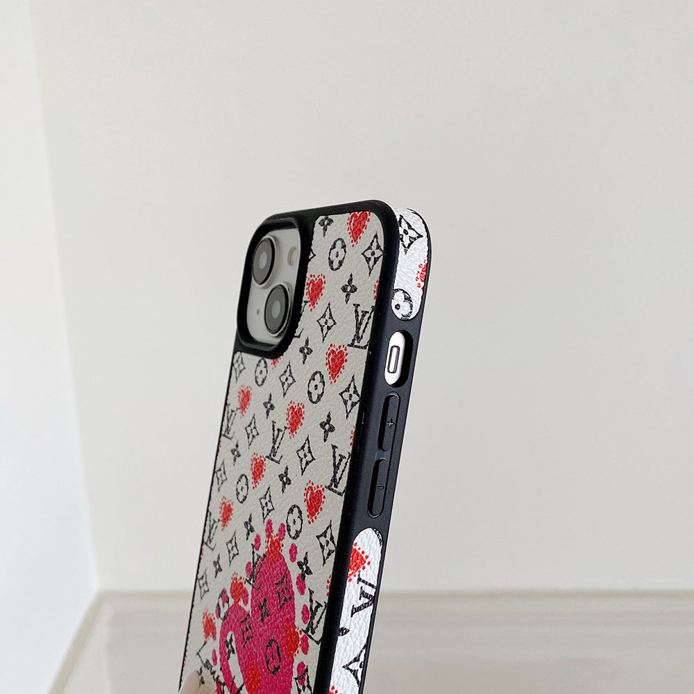 Luksus Ballon & Hjerte Læder iPhone-etui
