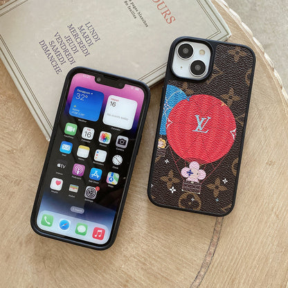 Luksus Ballon & Hjerte Læder iPhone-etui