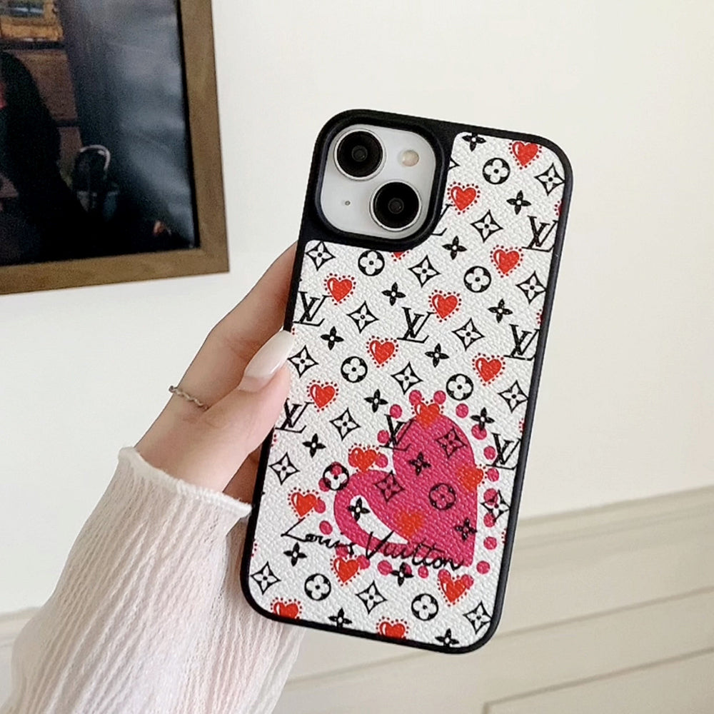 Luksus Ballon & Hjerte Læder iPhone-etui