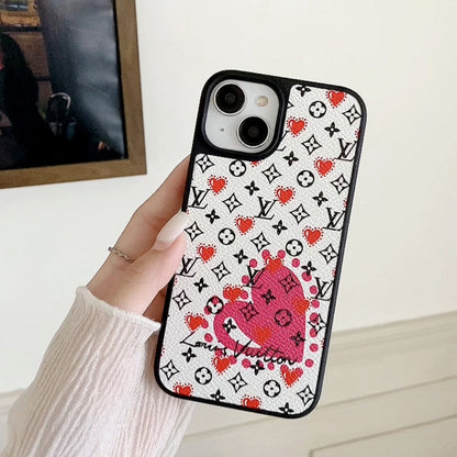 Luksus Ballon & Hjerte Læder iPhone-etui