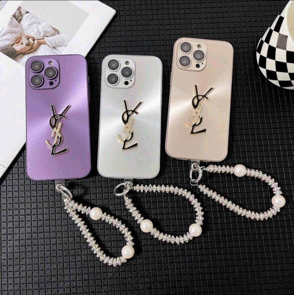 Elegant Letter Shine x Mono iPhone-etui med kæde