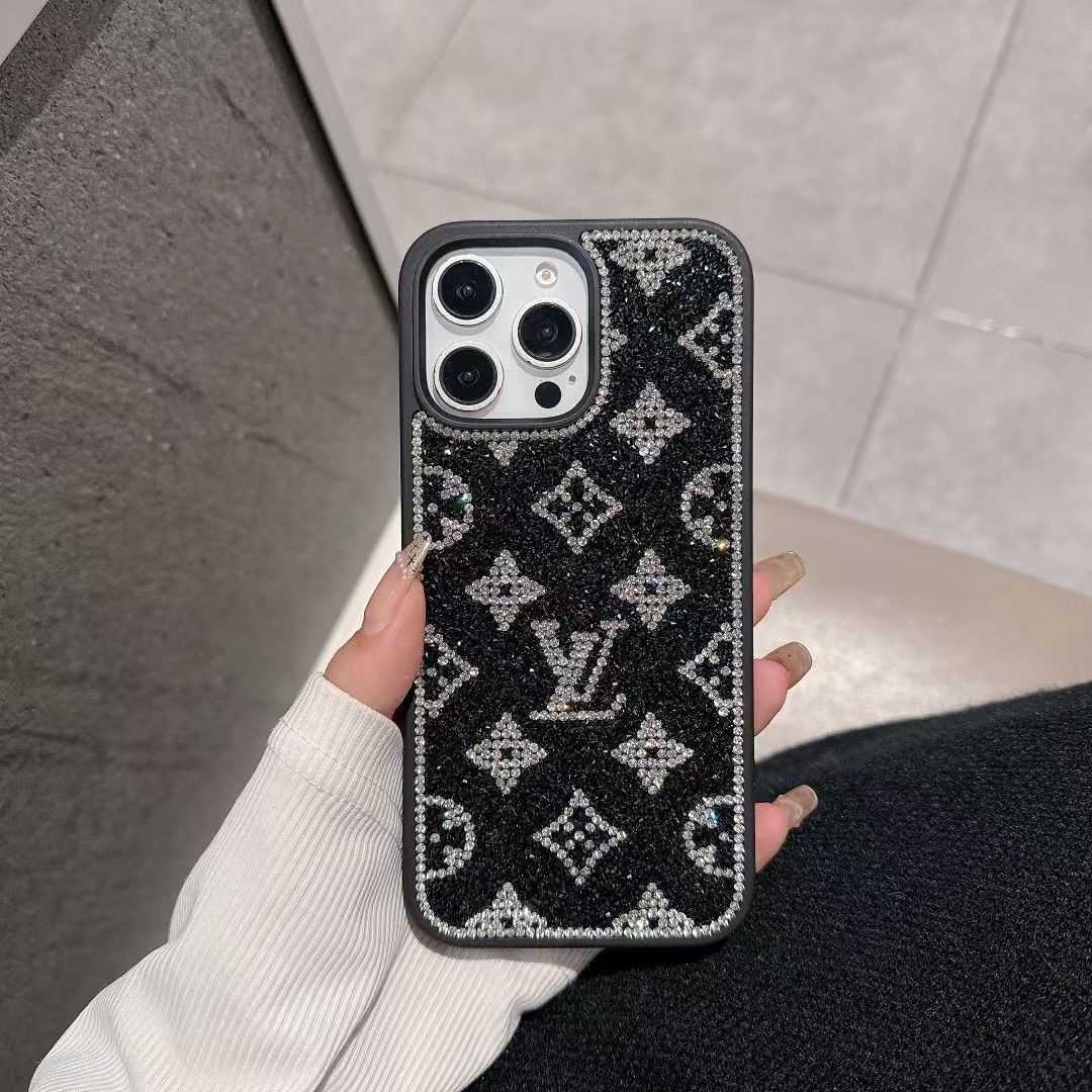 Luksus Glitter Holographic Y - S - L-inspireret iPhone-cover – Diamond Shine Edition