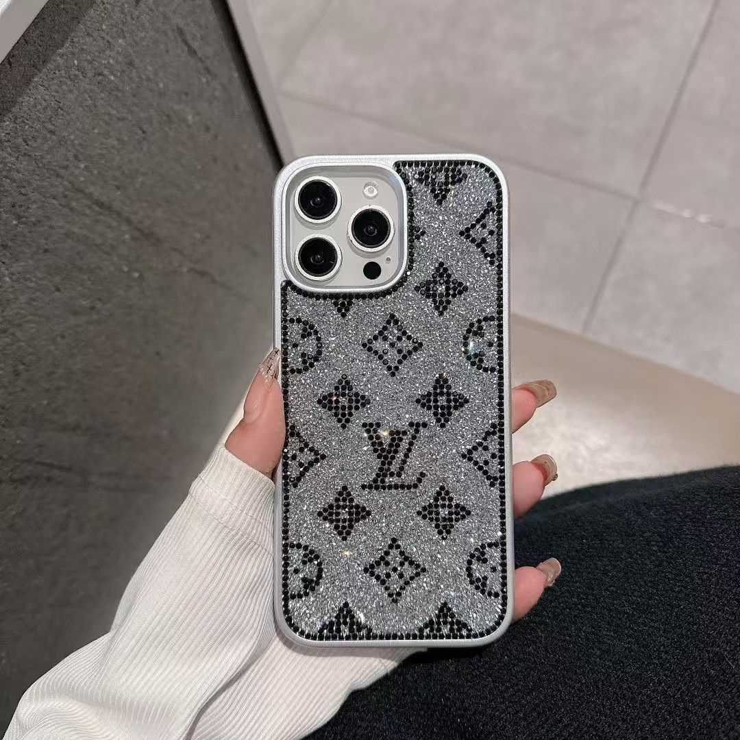 Luksus Glitter Holographic Y - S - L-inspireret iPhone-cover – Diamond Shine Edition