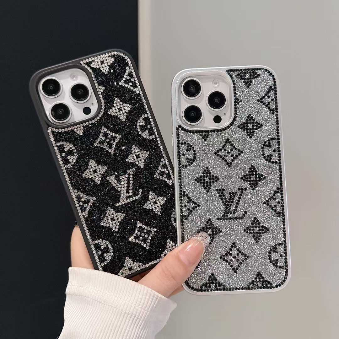 Luksus Glitter Holographic Y - S - L-inspireret iPhone-cover – Diamond Shine Edition