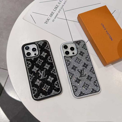 Luksus Glitter Holographic Y - S - L-inspireret iPhone-cover – Diamond Shine Edition