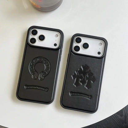 Premium cover til iPhone i imiteret læder