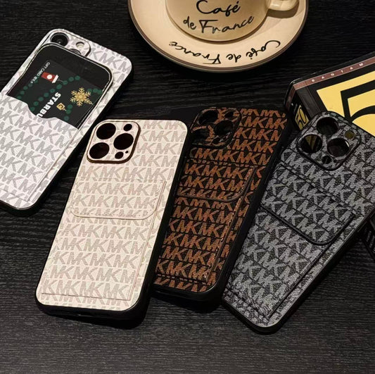 Cás iPhone Sealbhóir Cárta Branda Faisean