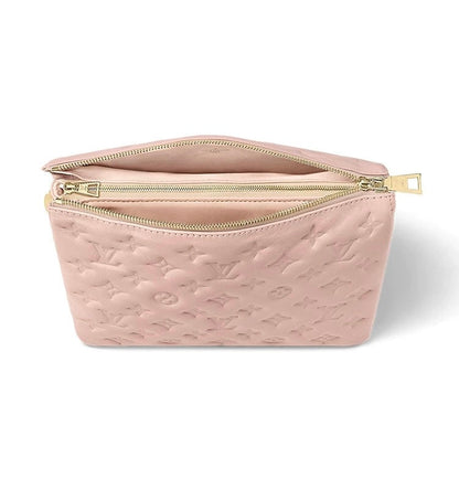 Light Pink Debossed Versatile Chain Bag 021
