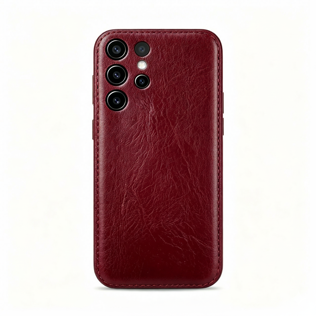 Handcrafted Vegetable-Tanned Leather Samsung Case – Vintage Patina Edition