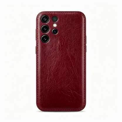 Handcrafted Vegetable-Tanned Leather Samsung Case – Vintage Patina Edition